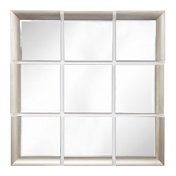 RV Astley Aila Champagne Silver Finish 9Pcs Mirror - Wall Mirrors