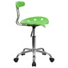 MFO Vibrant Apple and Chrome Computer Task Chair with Tractor Seat