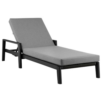 Grand Patio Adjustable Chaise Lounge Chair, Aluminum With Gray Cushions