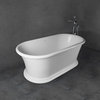 Vanity Art 67" Solid Surface Resin Stone Freestanding Bathtub