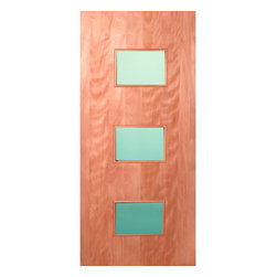 LUX MAHOGANY HURRICANE IMPACT RESISTANT RATED 3 RECTANGLE LITE DOOR WITH LAMINAT - Windows And Doors