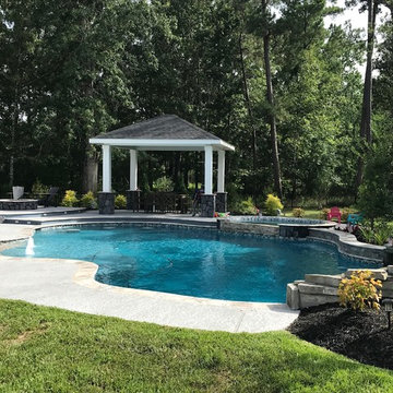 Freeform Pools with Waterfalls