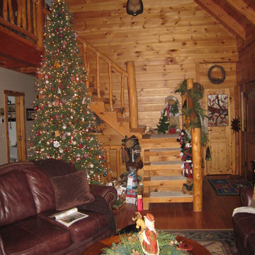 Log Home Staircases