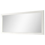 Eviva - Eviva Aberdeen 72" Transitional White Bathroom Vanity Mirror - Eviva Aberdeen 72 inch White framed bathroom wall mirror will complete your bathroom set. It matches with all items from the Aberdeen gray series bathroom linen cabinets, side wall mount cabinets to bathroom vanities. If you are looking for a matching mirror for your bathroom cabinet or vanity, then the Aberdeen Gray framed mirror will be your choice.
