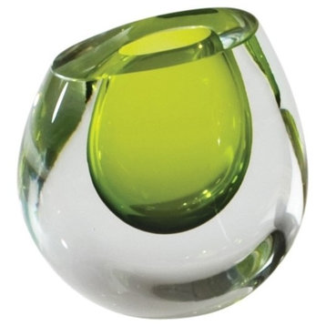 Color Drop Vase, Lime