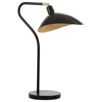 Safavieh Giselle 30"H Adjustable Table Lamp, Black