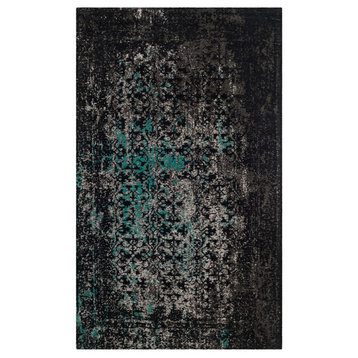 Safavieh Classic Vintage Collection CLV223 Rug, Navy/Teal, 3' X 5'