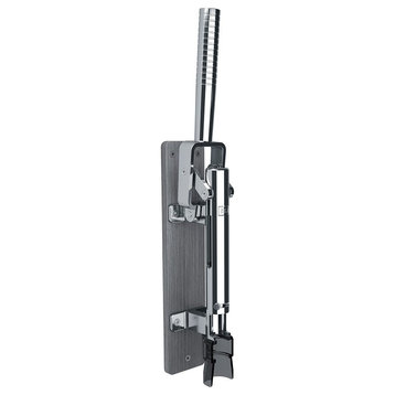 BOJ Professional Wall-mounted Corkscrew With Wood Backing Model 110, Chrome