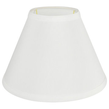 Aspen Creative 58730 Hardback Empire Shape UNO Lamp Shade, White (4"x9"x6-1/2")