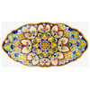 Deruta Ceramiche Sberna Antico Geometrico 24X13" Scalloped Long Oval Platter, 3