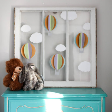 Paper Riot Co. || DIY Project: Hot Air Balloon Nursery Window Decor