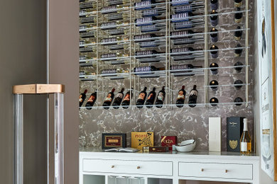 Wine cellar - contemporary wine cellar idea in Charlotte