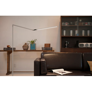 Koncept Z-Bar LED Floor Lamp, Metallic Black