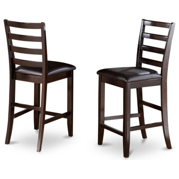 Set of 2 FAS-CAP-LC Fairwinds Faux Leather Upholstered Seat Stool