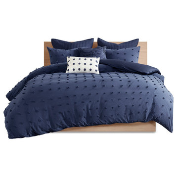 Urban Habitat Brooklyn Pom-Pom 7-Piece Comforter Set, Indigo Blue