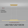 MIRODEMI® Corgémont | Gold/Black Chandelier in Minimalistic Style, Gold, L39.4xh78.7", Warm Light