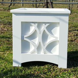 White PVC Planter Boxes - Outdoor Pots And Planters