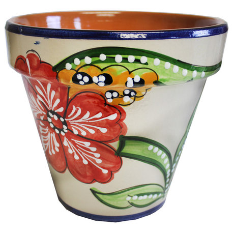 Spanish Flower Pot 8.5"D, 5