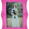 Wedding gift frame 4"x6" Resin Sculptural Photo Frame, Blue, Rose