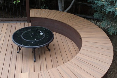 Inspiration for a large timeless backyard deck remodel in Denver with no cover