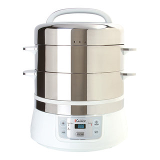 Stainless Steel Electric Food Steamer - Contemporary - Rice Cookers And Food Steamers - by Euro Cuisine | Houzz