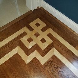 Hardwood Floors with Border - Floor Medallions And Inlays