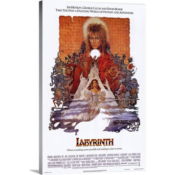 "Labyrinth (1986)" Wrapped Canvas Art Print, 20"x30"x1.5"