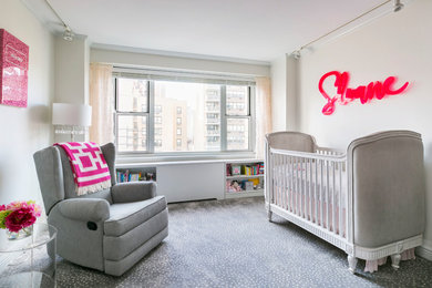 Example of a minimalist nursery design in New York