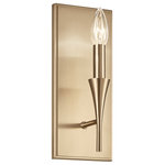 Kichler Lighting, LLC. - Alvaro 11.5" 1 Light Wall Sconce, Champagne Bronze - The Alvaro wall sconce features a simple silhouette and unique tapered accent. The bobeche flares out into the candlestick for a soft modern look. Minimalistic yet interesting, Alvaro is the perfect accent.