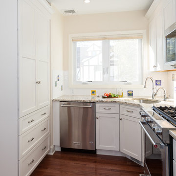 White Kitchen with a Pop of Color
