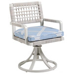 Tommy Bahama - Seabrook Outdoor Swivel Rocker Arm Chair Tommy Bahama - The Seabrook Outdoor Swivel Rocker Arm Chair Tommy Bahama features a herringbone pattern of all-weather wicker with blended shades of ivory, taupe, and gray and pairs perfectly with the matching ottoman (sold separately).