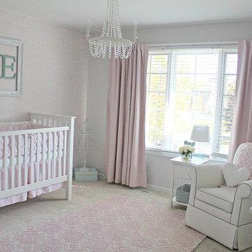 Roses Allover Stenciled Nursery
