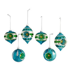 MOD ORNAMENTS &ndash; BLUE - NEW - Christmas Ornaments