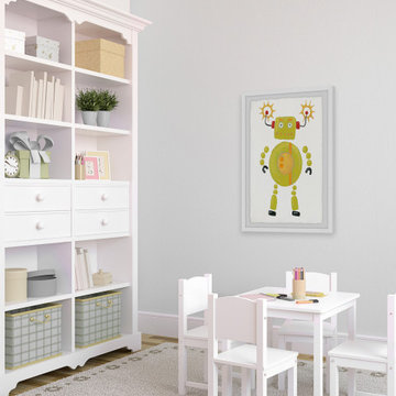 "Magnetic Robot" Framed Painting Print