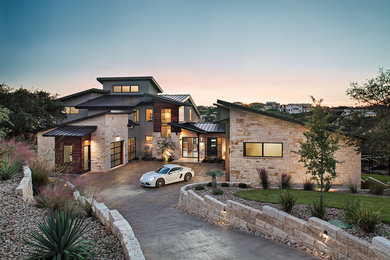 Contemporary exterior home idea in Austin