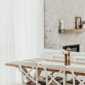 Irregular Foster Walling Interior Fireplace - Hampton Style Homes