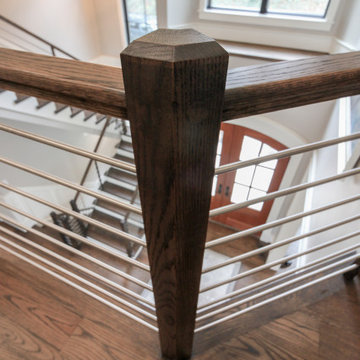 Project #72 | Modern Staircase with Horizontal Steel Rod Railing