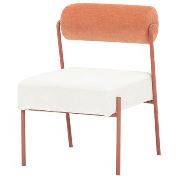 Marni Oyster Dining Chair Rust Frame