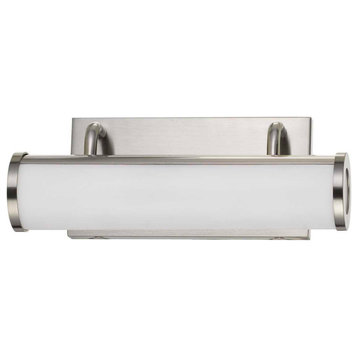 Cal Lighting 8604 LED 13W Metal Dimmable Vanity Light in Brushed Steel Silver