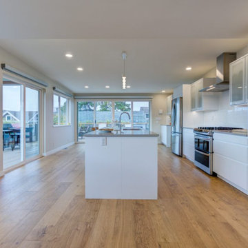 Alki Kitchen, Living Room, & Deck