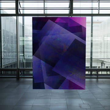 Modern Purple Geometric Wall Art