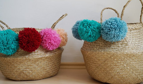 Easy-to-make Pompom Decorations to Pretty Up Your Storage Baskets