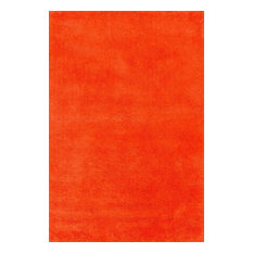 Loloi Rugs Cloud Shag Collection Tangerine, 3'6"x5'6"