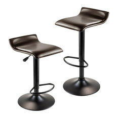 Winsome - Paris Airlift Adjustable Swivel Stool With Pu Leather Seat, Set of 2 - Bar Stools and Counter Stools
