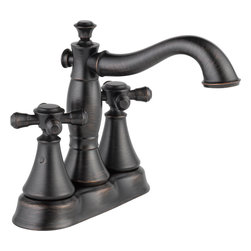 Delta Cassidy Two Handle Centerset Lavatory w/ Metal Pop-Up - Bathroom Sink Faucets