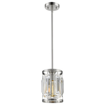 1 Light Mini Pendant in Metropolitan Style - 5.5 Inches Wide by 8.5 Inches High