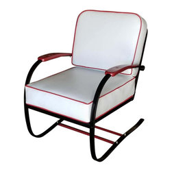 Wolfgang Hoffmann Custom Red and Black Springer Recliner Chair for Howell - Armchairs And Accent Chairs