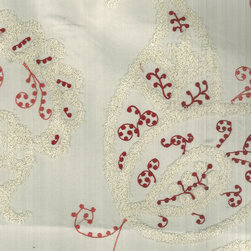 ROTH & TOMPKINS TEXTILES - Paisley Fabric, Lane Berry, 54''x36'' - Upholstery Fabric