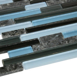 Rainy Sky Glossy Stone Glass Mosaic Tiles - Home Accessories & Decor