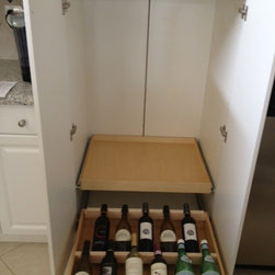 Pull Out Wine Bottle Shelf - Kitchen Drawer Organizers